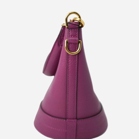 Moynat Purple Grained Calfskin Rubis Bucket Bag - Picture 7 of 8